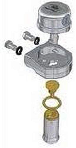 PREFER - Lucchetto a Campana per Serranda - Completo con Staffa e Pozzetto, Acciaio Carbonitrurato e nichelato chimico , Chiave Punzonata, Ghiera Antitrapano