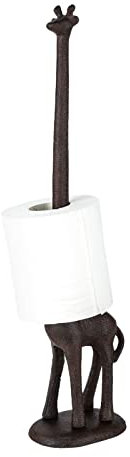 Youyijia Creative Toilet Roll Holder Metal Giraffe Bathroom Toilet Roll Holder Free Standing Paper Roll Storage Rack Animal Shape Paper Tube Rack for Home Decoration Toilet Bathroom Kitchen