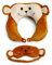 Mousehouse Gifts - Monkey Memory Foam Travel Pillow & Eye Mask Set, Plush Neck Support for Kids' Comfort