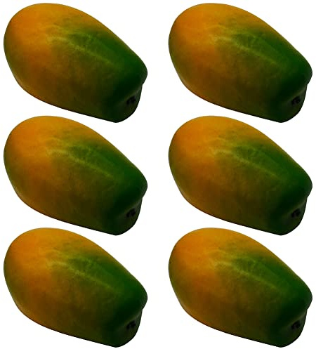 JAWSEU Fruits Artificiels Décoratifs, 6pcs Fruits Et Legumes Artificiels Fausse Papaye Simulation Fruits Artificiels Decoration Fruits Légumes Ornement Artisanat Accessoires Décor À La Maison