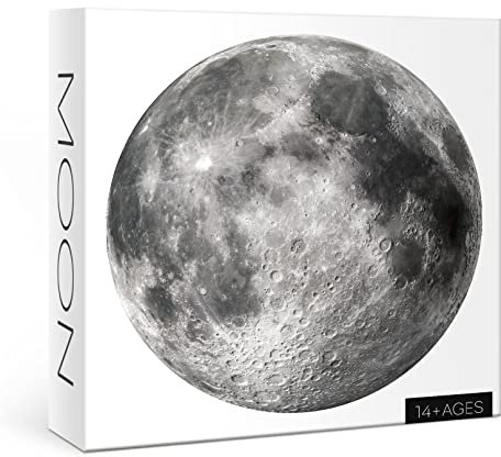 Space Moon Round Puzzle 1000 Pieces for Adult, Planet Solar System Jigsaw Puzzle, Galaxy Star Nebula Universe Circle Hard Puzzles for Adults