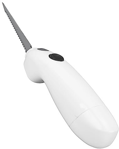 TOPINCN Couteau alimenté par Batterie, Couteaux électriques, Couteau à Steak Portable en Acier Inoxydable, Couteau à Filet électriqueFil pour la Maison, le Restaurant, le Pique-nique