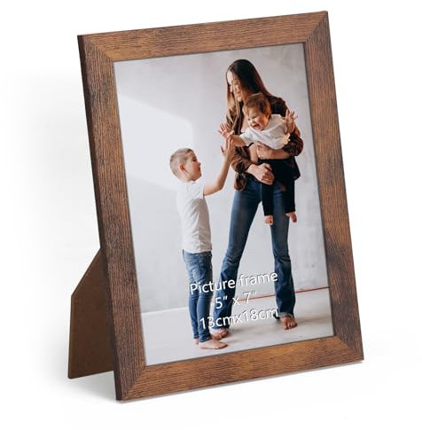 Vasemouh Marco Fotos 13x18cm, Marco de Fotos 13x18cm de MDF en Color Marrón, Ideal para Salones, Dormitorios, Exposiciones de Arte, Oficinas y Cafeterías.