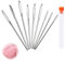 DAAIZIII Juego de 10 agujas de coser, agujas de rellenar con ojal grande (7 cm, 6 cm, 5,2 cm), juego de agujas de bordado, agujas de relleno, aguja de lana para coser, acero, afilada, botella