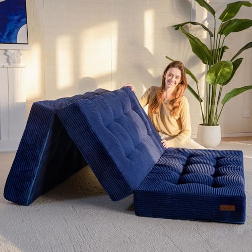 MAXYOYO Materasso Pieghevole a 2 Posti, Spessore 15 cm, per Divano Letto Futon Convertibile, Materasso per Ospiti, Letto Aggiuntivo,135x195