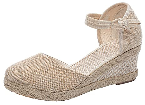 Sandaletter damer, sommar, damer, kilklack, sandaler, stängda platåskor, espadriller, strandsandaler, svarta, breda fötter, kilsandaler, andas, glid, mjuka sulor, sommarskor