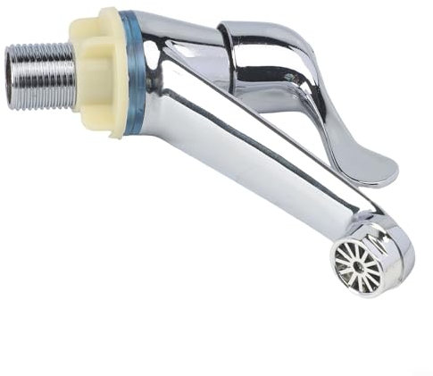 Grifo de fregadero frío con acabado cromado funcional para aplicaciones de baja y alta presión en entornos domésticos