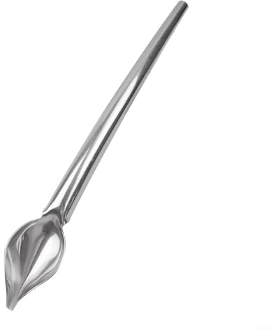 Cucchiaio da pasticceria per cioccolato e salsa in acciaio inossidabile per decorazione di dessert e presentazioni artistiche (S)