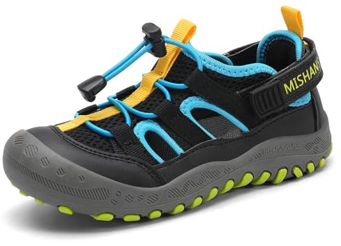 Mishansha Sandalias Cerradas Trekking Niños Antideslizante 24-38 EU | Zapatos al Aire Libre Kinder, Zapatillas de Senderismo, Transpirable, Verano