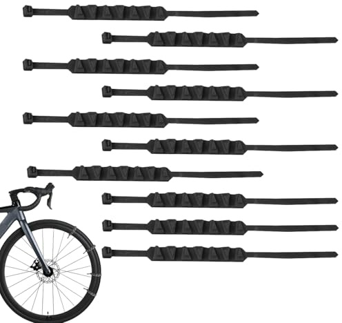 10Pcs Zip Tie Tire Chains, 50cm Nylon Non-Slip Motorcycle Tire Snow Chains, Winter Safety Cable Ties For E-Bikes And Motorcycles