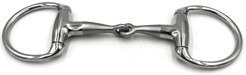 Equine Smile ES0279 Olive Head Bit Simple Broken with Sandblasted Stainless Steel Middle Section Ring Diameter 70 mm Bit Thickness 14 mm (11.5 cm)