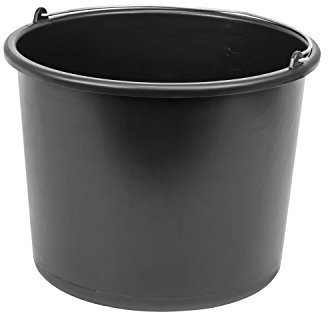 Patrol Group W12BLEJBCZAPG001 Seau de chantier en plastique avec poignée en métal Noir 12 l