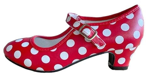 La Senorita Chaussures Flamenco Espagnol - Rouge Blanc