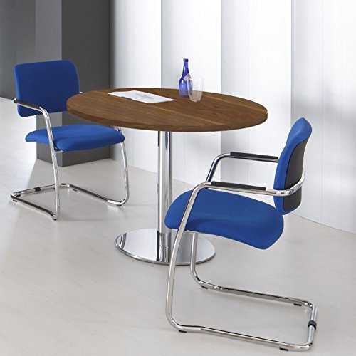 Weber Büro Optima runder Besprechungstisch Esstisch Küchentisch Tisch Nussbaum Rund Ø 100 cm