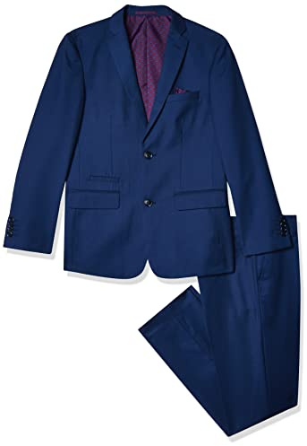 Isaac Mizrahi Big Boy's 2Pc Slim Cut Wool Blend Suit Suit, Cobalt Blue, 16
