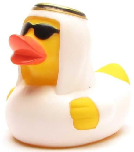 Duckshop Canard de bain Scheich I L : 8 cm I avec porte-clés canard de bain