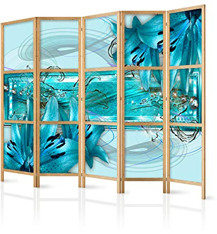 murando Room divider XXL Flowers Abstract 225x171cm / 89x68 5 pieces