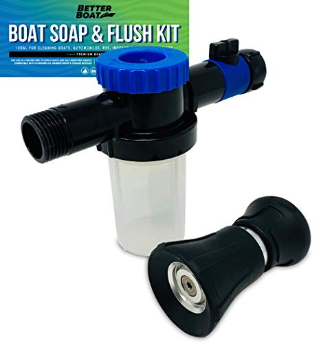 Better Boat Kit de Lavado de jabón y Motor para Barcos | Mezclador de Manguera para Sacar Sal y Enjuague para Motor de Barco y Limpieza
