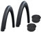 Ziegenpeter 2 x Schwalbe Lugano II Rennrad Drahtreifen // 23-622 (700x23C) + Schläuche, Variante:SV-Schläuche (Schwalbe), Ausführung:Schwarz