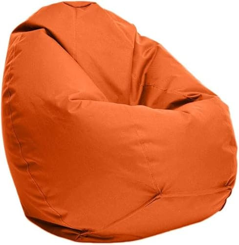 Bruni Sitzsack Classico M in Orange – Sitzsack mit Innensack zum Zocken & Lesen, Abnehmbarer Bezug, lebensmittelechte EPS-Perlen als Bean-Bag-Füllung, aus Deutschland