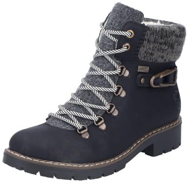 Rieker Damen Y9131 Schnürstiefel, Blau, 38 EU