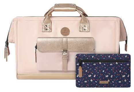 CABAIA - Sac de Voyage Duffle Adventurer Queretaro 40L - Compatible Bagage Cabine 45x30x29 - Déperlant & Certifié Vegan - 2 Poches - Compartiment à Chaussures - Sac Week-End, Sac de Sport - Rose