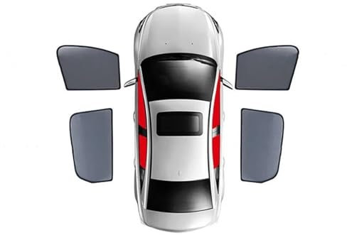 SQOFJDF Pare Soleils Voiture À L'intérieur Pare-Soleil Magnétique pour Mitsubishi pour Lancer pour Evolution X 2007-2016, Rideau De Pare-Brise Avant Et Arrière(4PCS Front Rear)