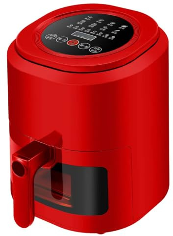 Friggitrice ad Aria Smart-J 6L con Finestra e Touch Control – 1400W, 8 Programmi Automatici, Display LED, Cottura Sana e Senza Olio (Rosso)