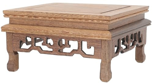 Toyvian Piedistallo Espositivo per Fioriere in Legno di Pollo, Portavasi Stabile per Casa e Ufficio, Base Decorativa per Vaso da Balcone e Mensola per Quadri, Supporto Rustico per Vasi