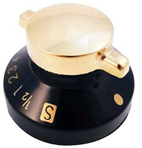 Stoves Oven Cooker Main Control Switch Knob (Black/Gold)