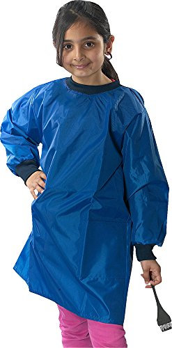 Childrens Kids Waterproof Apron Smock Painting Art Craft Navy Blue 12-14yrs