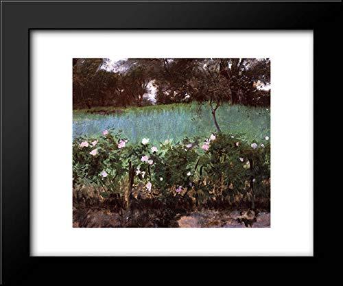 Landscape With Rose Trellis 18x15 Framed Art Print by John Singer Sargent