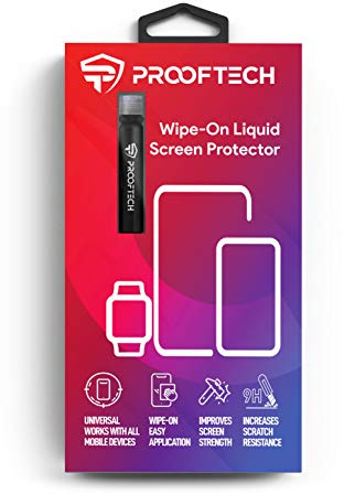 ProofTech Liquid Glass Screen Protector for All Smartphones Tablets and Watches Wipe On Nano Protection for Up To 4 Devices - Bottle