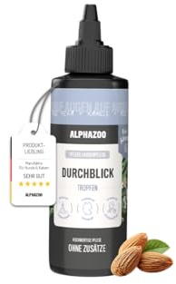 alphazoo Augenpflege Durchblick für Hunde 100ml – mit Mandelöl, Aloe Vera & Kamille. Sanfte, alkoholfreie Pflege zur Reinigung empfindlicher Augenpartien. Unterstützt Hygiene & Wohlbefinden.