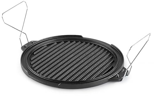 GSI Outdoors Guidecast 10 Dual-Sided Cast Iron Griddle/Grill Pan with Removable Wire Handles