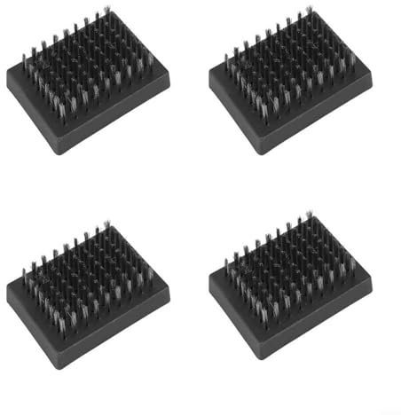 Gbtdoface Lot de 4 brosses métalliques pour barbecue, têtes de rechange pour barbecue sans poils