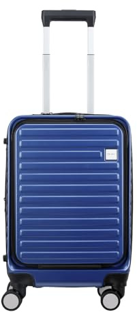 Panana Hard Shell Suitcase Trolley, Carry On Hand Cabin Luggage Lightweight Travel Bag with TSA Lock & Durable 4 Spinner Wheels (Blue)
