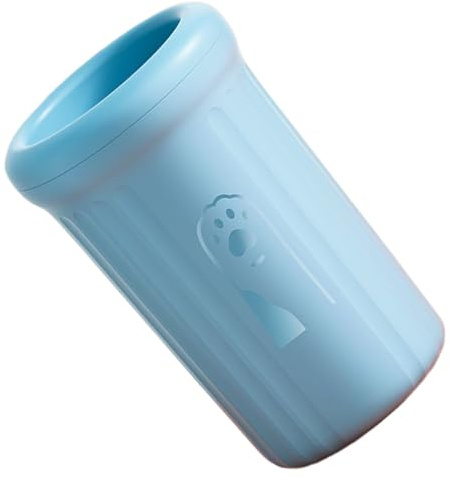 Limpiador de patas, taza de limpieza de pies de cachorro, de patas suave portátil para razas pequeñas, medianas y grandes, aseo diario de caminar