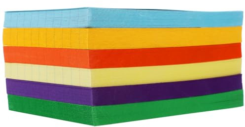 WOONEKY 6 Juegos Tarjetas Índice de Colores para Estudio de Tarjetas Suave y Ligero para Notas y Organización para Aprendizaje y Uso Diario