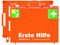 Söhngen Erste-Hilfe-Koffer Austria Typ 2 (Erste-Hilfe-Kasten, Unterteilung, Wandbefestigung, gefüllt, Wundverbände, Sirius Rettungsdecke, 20 Jahre sterile Verpackung) orange, 0390155