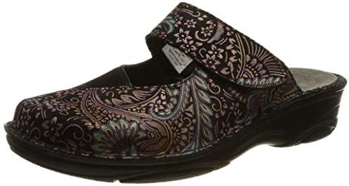 Berkemann Damen Heliane Slipper, neon-Paisley/schwarz, 42 2/3 EU