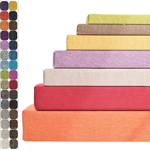 HLXHG Benutzerdefinierte Sitzkissen Outdoor Gartenmöbel, Sitzpolster Sitzkissen Stuhl Bank, Bierbankauflagen Mit Reißverschluss, Sitzpolster Bank Outdoor Aus Schaumstoff Polster Für Fensterbank,12cm