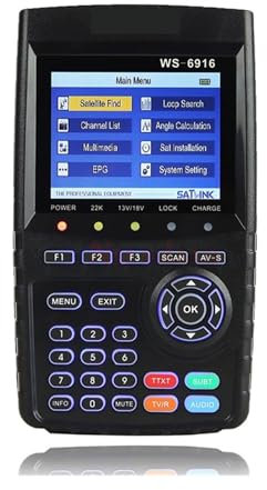 TIEOAXFT Ricevitore satellitare WS-6916 DVB-S2/S SAT Finder for MPEG-2/MPEG-4 H.265 Satfinder Misuratore del Segnale satellitare