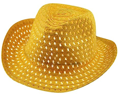 2025 - Gorras de paja para niños, sombreros de verano para bebés, sombreros de verano para niños, sombreros Fedora para niños de 4 a 8 años, amarillo, One Size