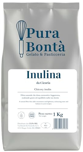 PURA BONTÁ Inulina di Cicoria in Polvere 1kg | Fibra PREBIOTICA | Alto Contenuto di Fibre | Sostituto dello Zucchero per Dolci Keto | Addensante Naturale | VEGAN | Origine UE, Confezionato in Italia