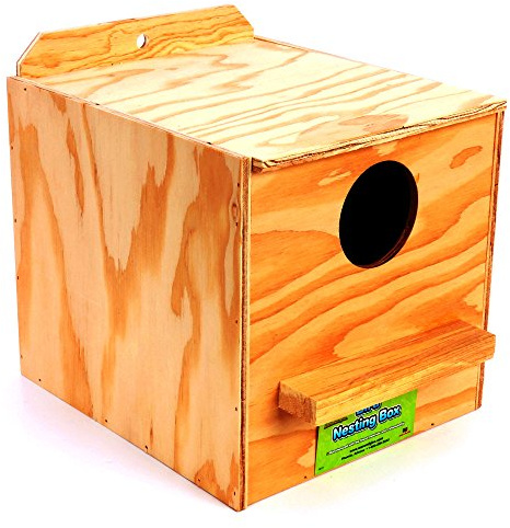 Ware Manufacturing Nest Box, Perfectly Sized for Cockatiels, Natural Wood