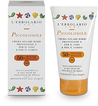 L'Erbolario PICCOLOSOLE solkräm för barn ansikte och kropp LSF50+, 1-pack (1 x 75 ml)