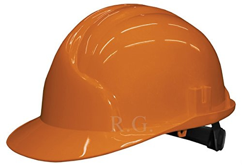 Bauarbeiterhelm Schutzhelm Bauhelm Schutzhelme Helm EN 397 53-61 cm 6 Farben (Orange)