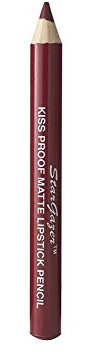 Kiss proof matte lipstick pencil shade 1. Soft long stay lipstick pencil with integrated lid sharpener