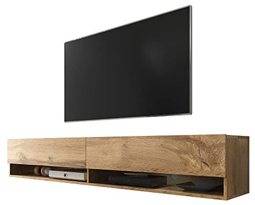 Selsey Wander – TV-Lowboard/TV-Schrank Wotan Eiche Holzoptik hängend 180cm